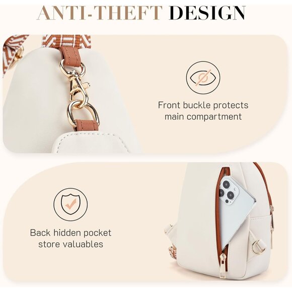 New Jet Black PU Leather Sling Bag, Quilted Crossbody Travel Bag with Tassel - Picture 4 of 6